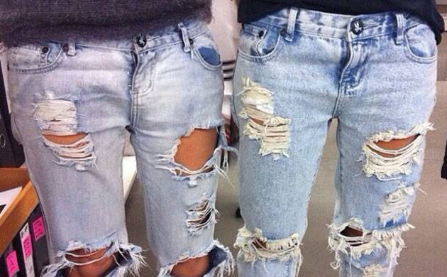 teenage ripped jeans