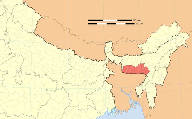 Survey Of India Published Map Of Meghalaya Without Government S