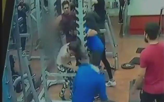 Indore Man Punches Kicks Woman At Gym Cctv Captures Entire Incident