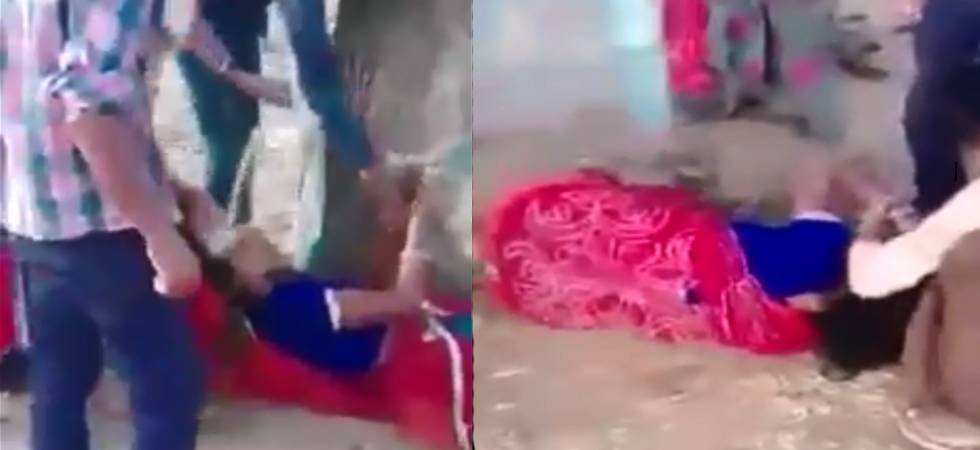 Shocking Rajasthan Woman Tied To Tree Beaten Black And Blue By