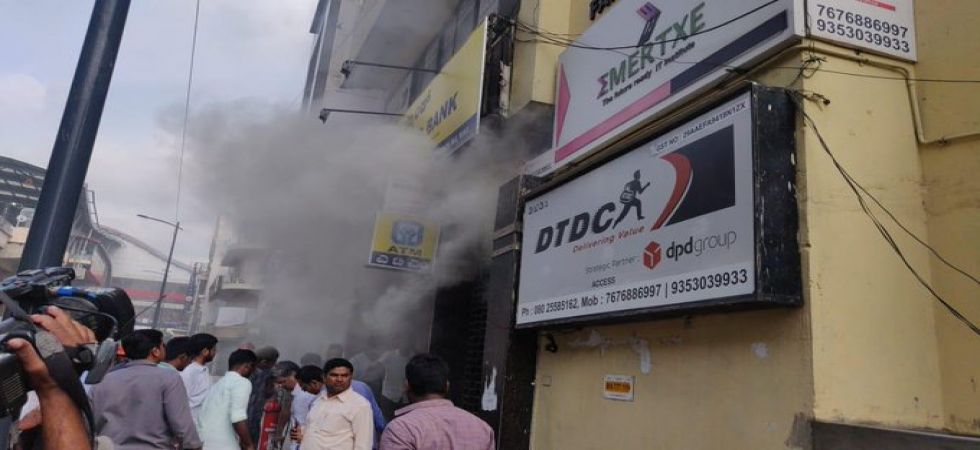 Fire Breaks Out At UCO Bank Building In Bengaluru, Blaze Fighting Operations Underway