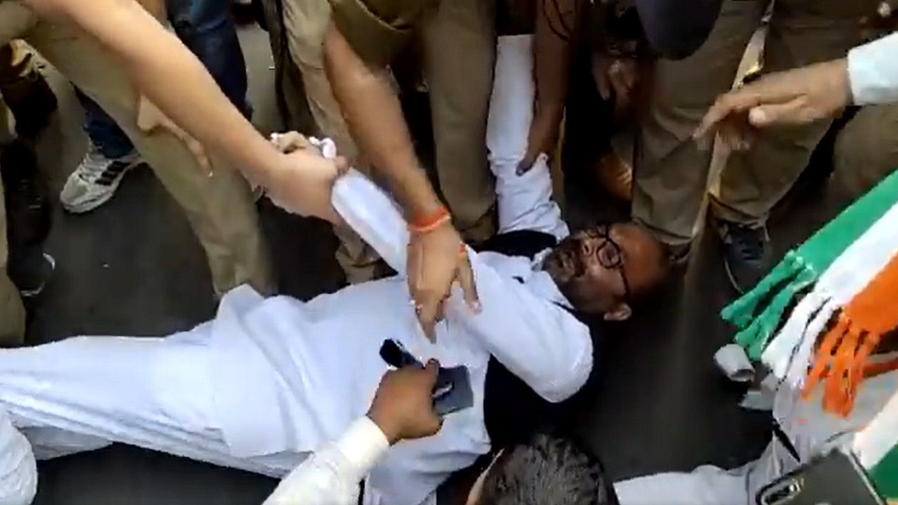 UP Cong chief Ajay Kumar Lallu arrested after dharna over buses for migrant workers