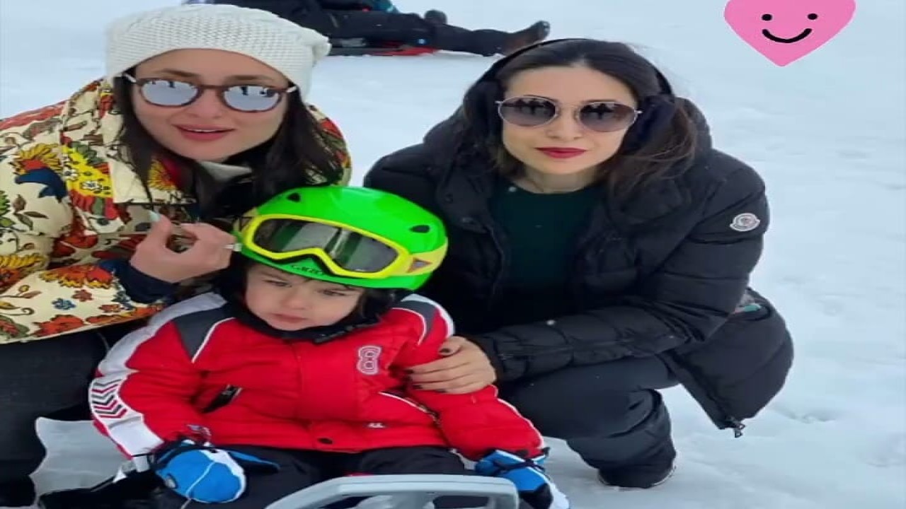 Little Tim Enjoys Snowy Vacay With Kareena-Saif And Karishma At Swiss Alps