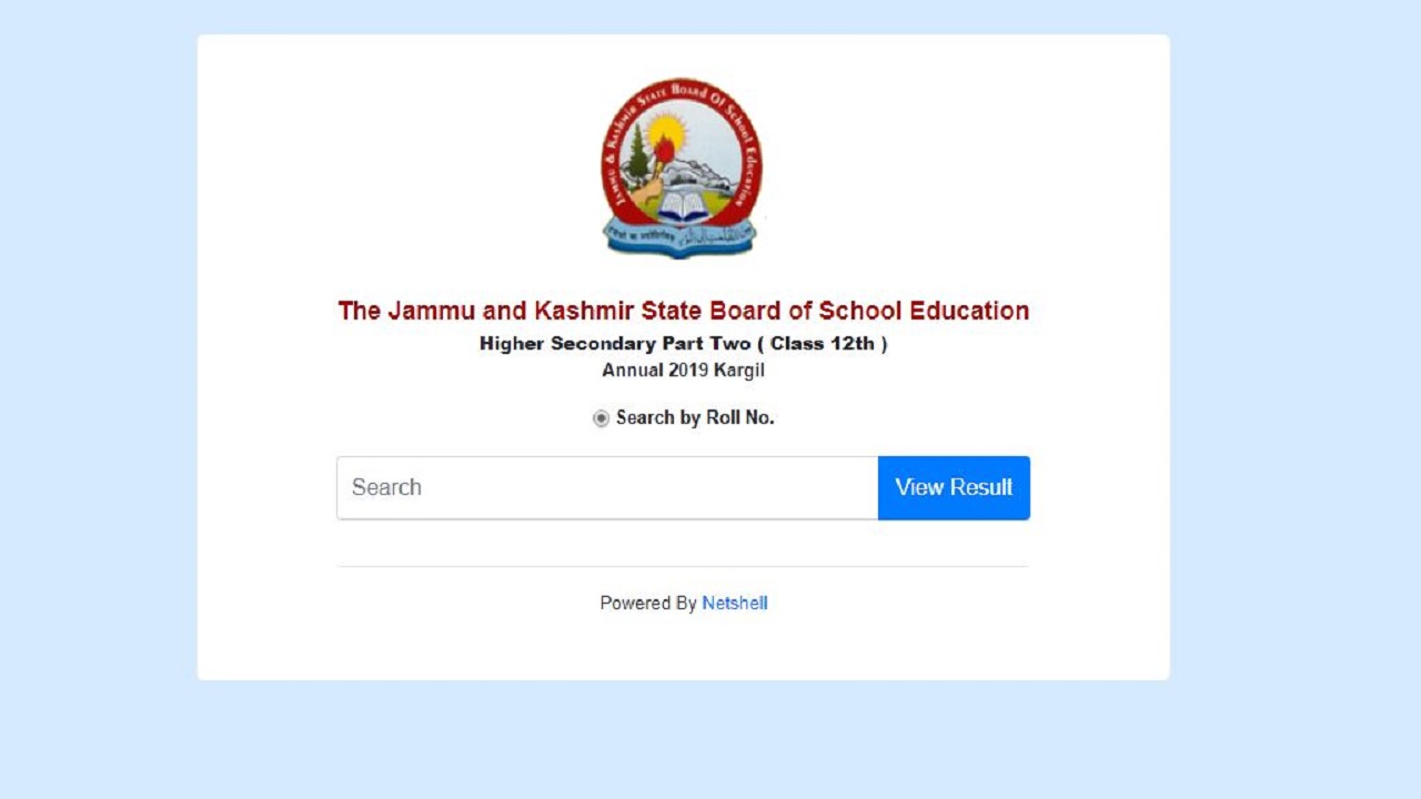 JKBOSE Class 12 Kargil Division Result 2019 Declared
