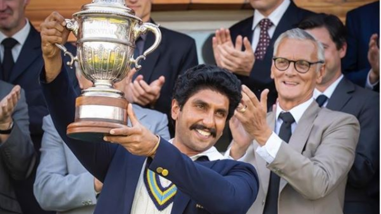 Ranveer Singh Recreates Kapil Devâ€™s World Cup Trophy Lifting In New Still From 83