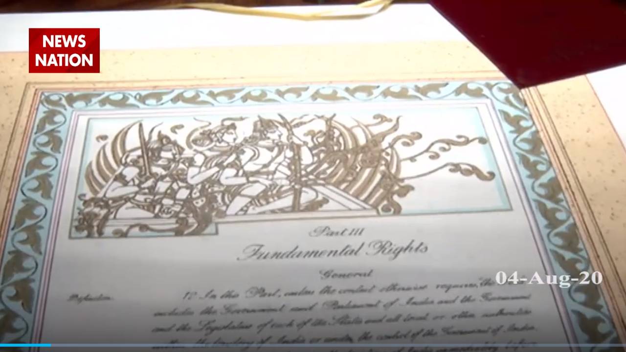 See picture of Lord Rama in original copy of Indian Constitution - News